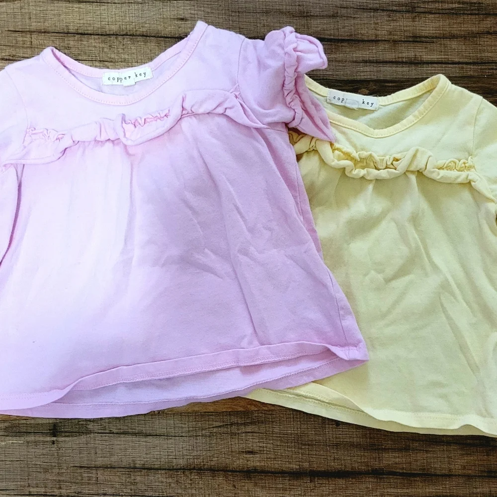 2 Copper Key Ruffle Tops - Picture 1 of 3